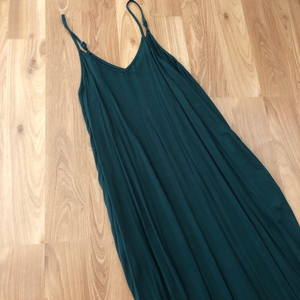 Spaghetti Strap Maxi Dress with Pockets